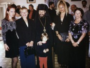 Ana and Natasha with bishop Ignjatije 1999